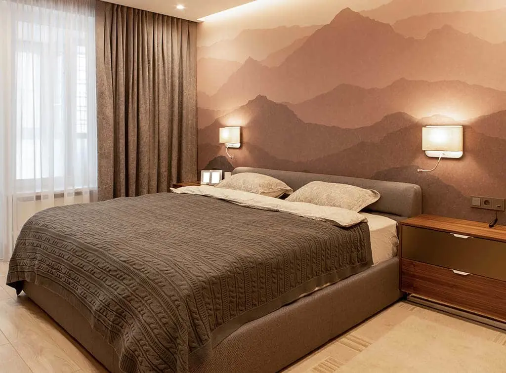 brown-bedroom-mural